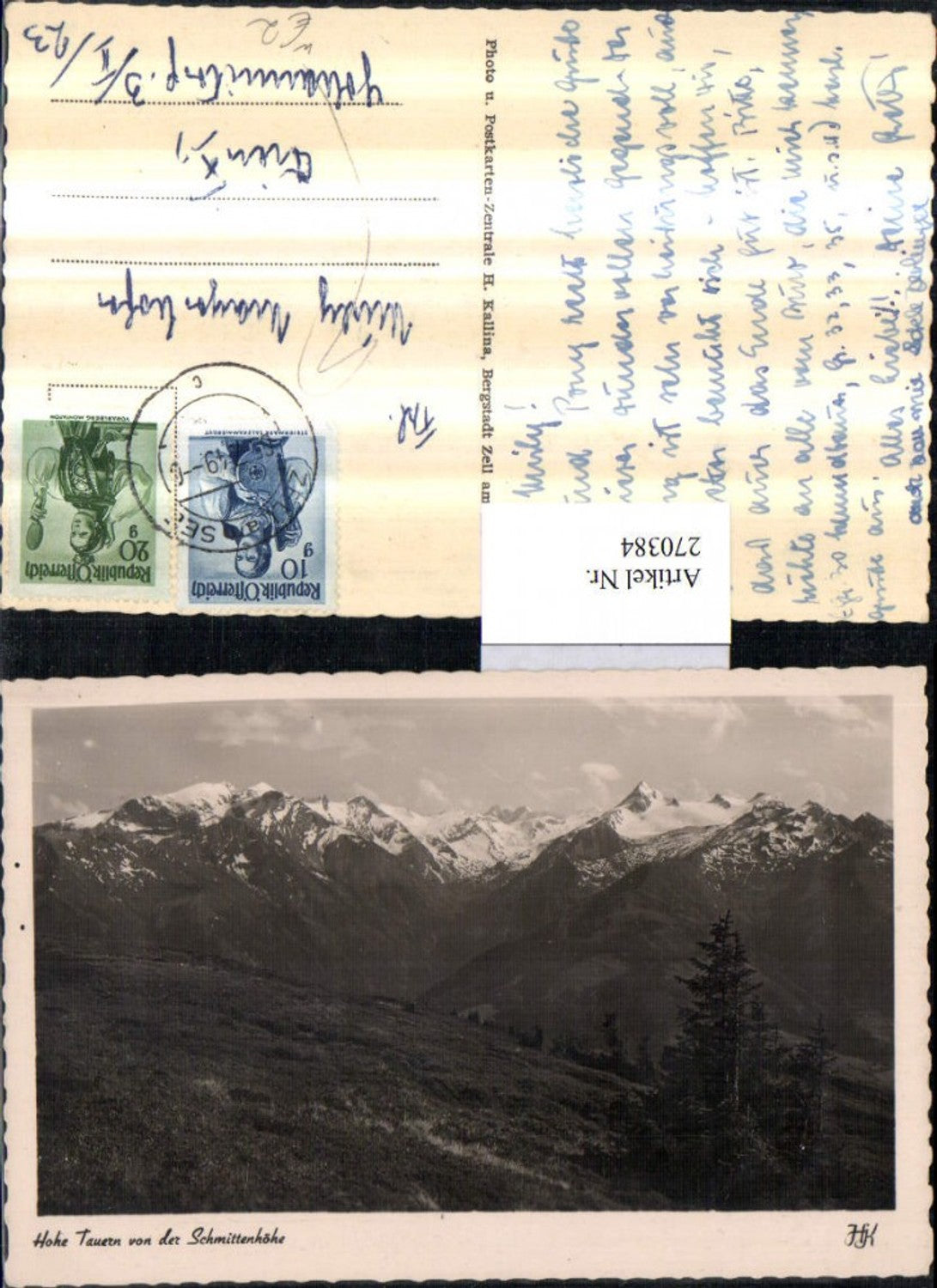 270384,Hohe Tauern von d. Schmittenhöhe b. Zell am See Bergkulisse