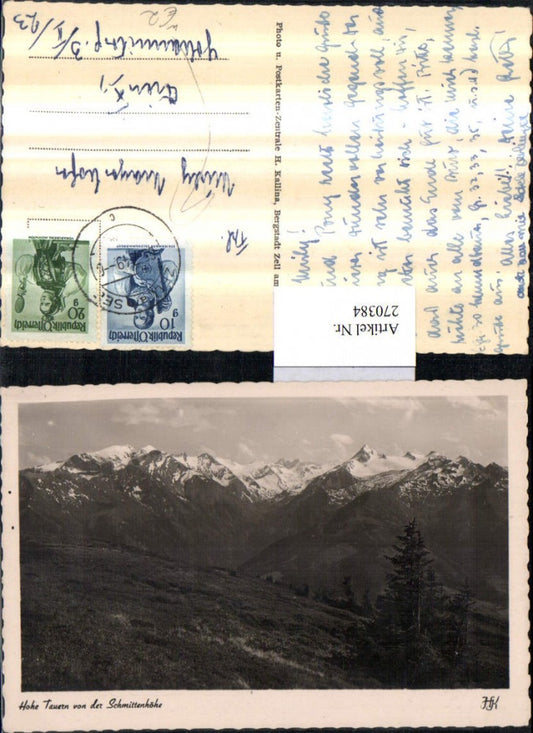 270384,Hohe Tauern von d. Schmittenhöhe b. Zell am See Bergkulisse