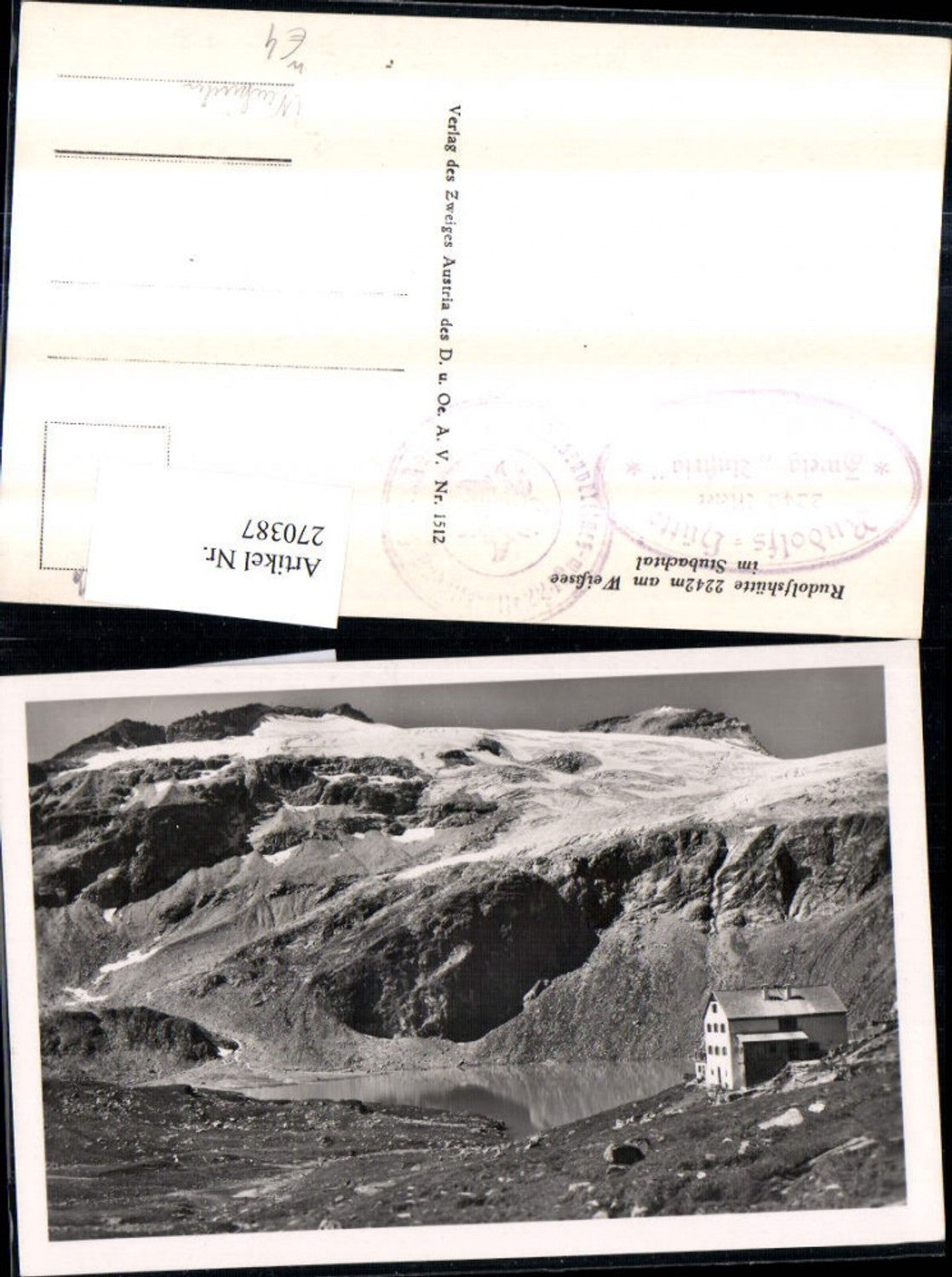 270387,Rudolfshütte Berghütte am Weißsee im Stubachtal Bergkulisse b. Uttendorf