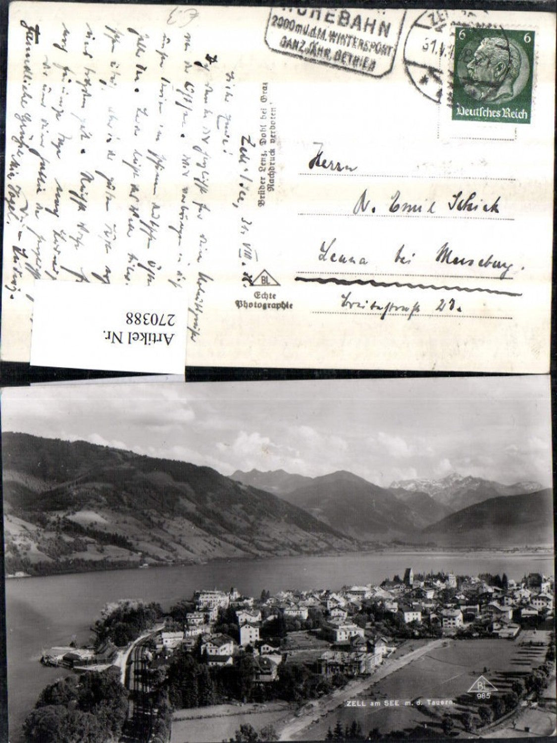 270388,Zell am See Totale mit d. Tauern Bergkulisse