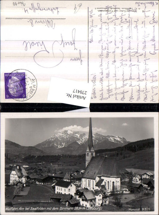 270417,Alm b. Saalfelden Totale Kirche m. d. Birnhorn Bergkulisse