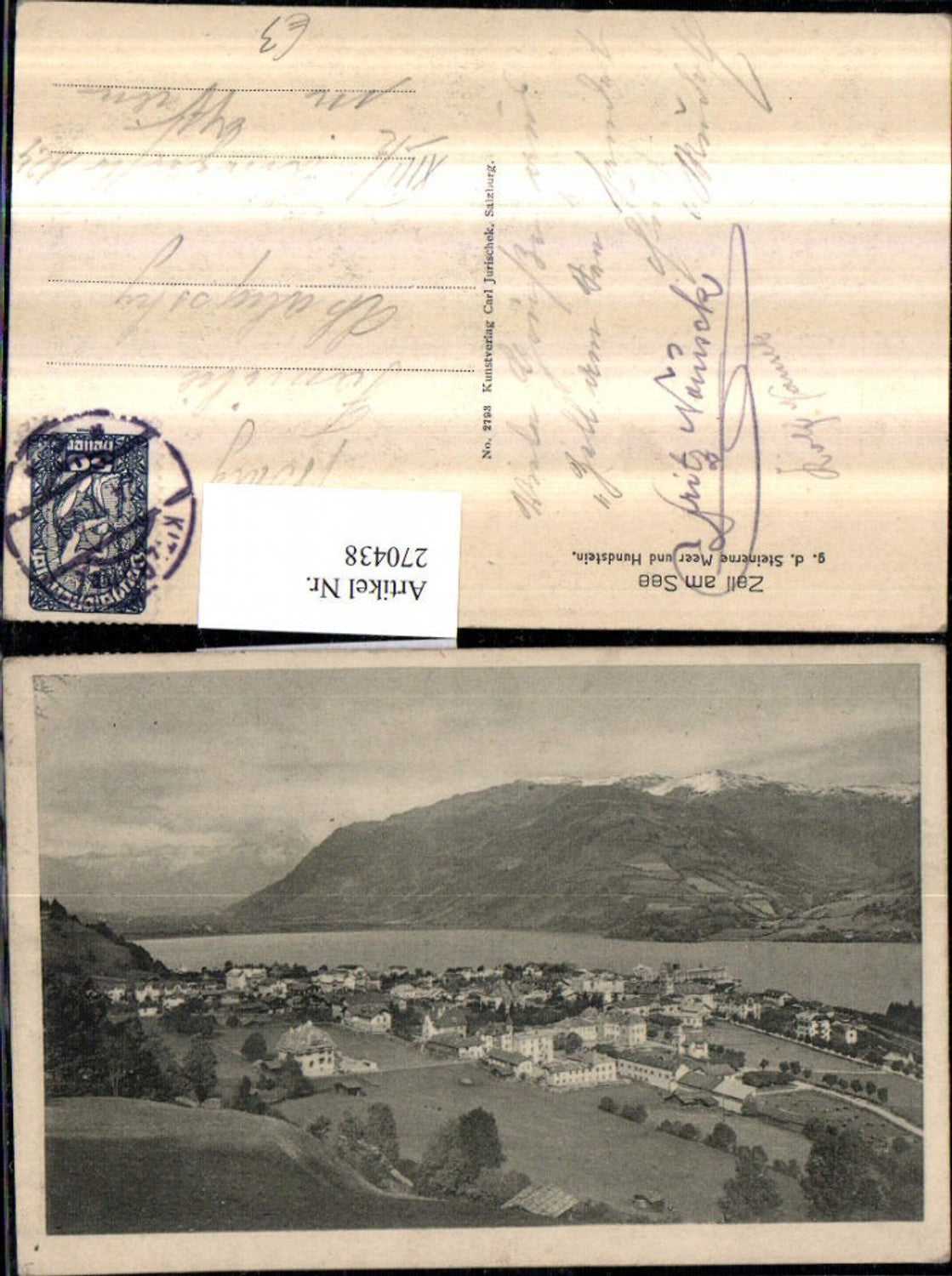 270438,Zell am See Totale geg. d. Steinerne Meer u. Hundstein Bergkulisse