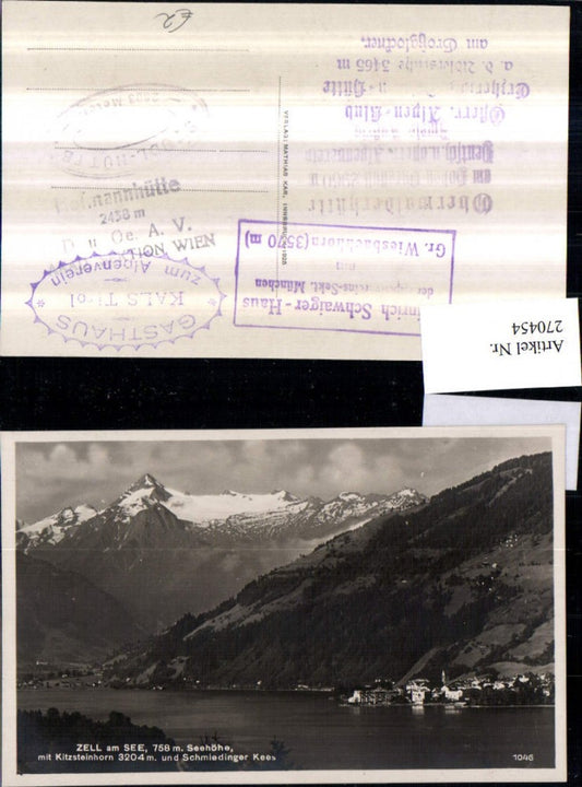 270454,Zell am See Totale m. Kitzsteinhorn u. Schmiedinger Kees Bergkulisse