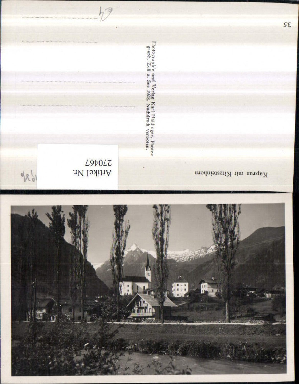 270467,Kaprun Totale m. Kitzsteinhorn Bergkulisse