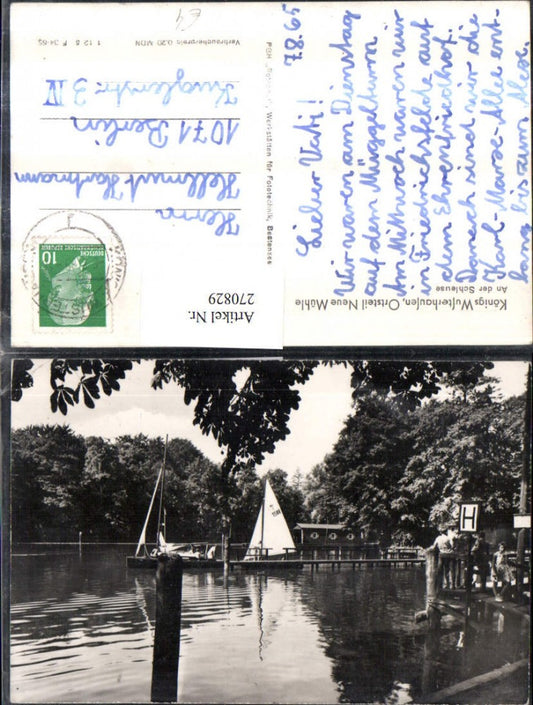 270829,Königs Wusterhausen Neue Mühle An der Schleuse Segelboote