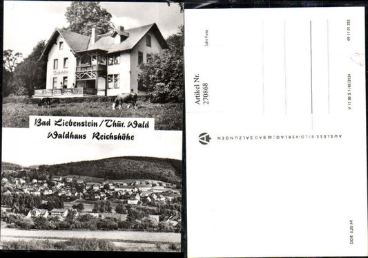 270868, Bad Liebenstein in the Thuringian Forest, Waldhaus Reichshöhe, multi-view postcard