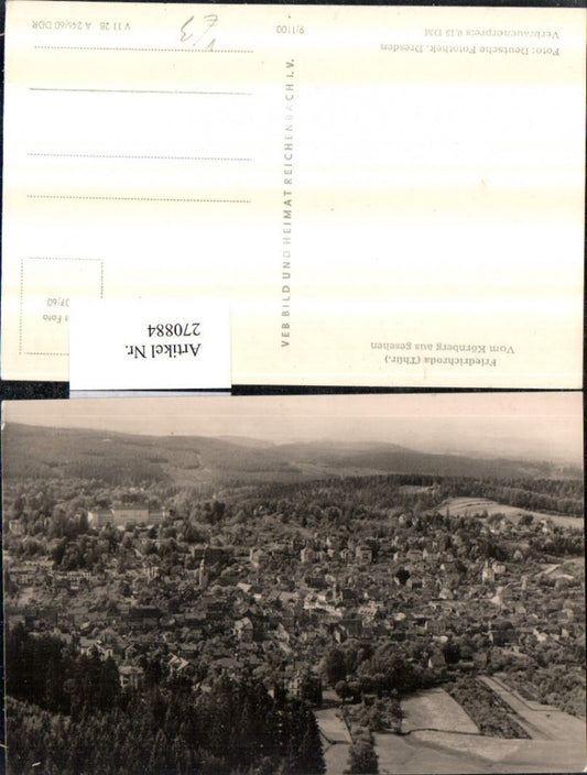 270884, Friedrichroda in Thuringia, view from Körnberg, published by VEB 9/1100