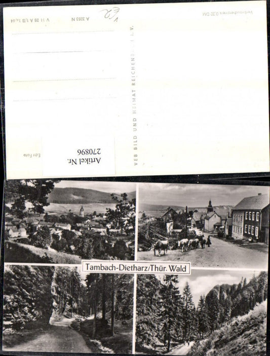 270896, Tambach-Dietharz in the Thuringian Forest, total street view, parts, pub, VEB