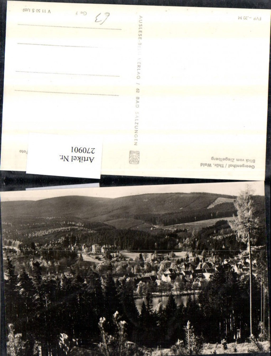 270901, Georgenthal in the Thuringian Forest, panoramic view from Ziegelberg