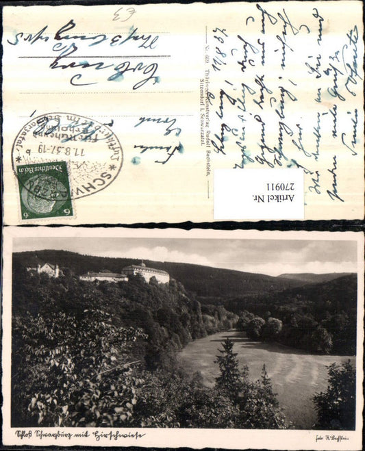 270911, Schwarzburg Castle with Hirschwiese
