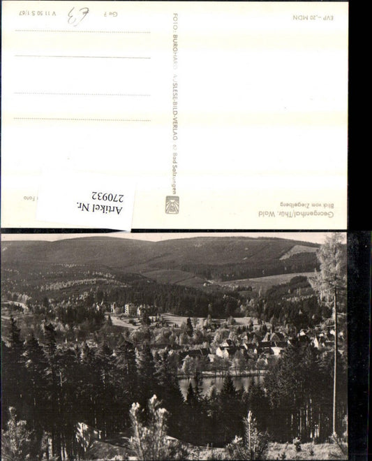 270932, Georgenthal in the Thuringian Forest, panoramic view from Ziegelberg