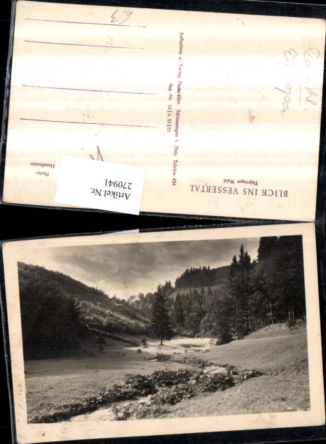 270941,Blick ins Vessertal im Thüringer Wald Landschaft Partie