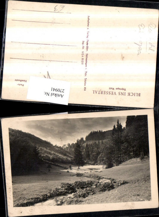 270941,Blick ins Vessertal im Thüringer Wald Landschaft Partie