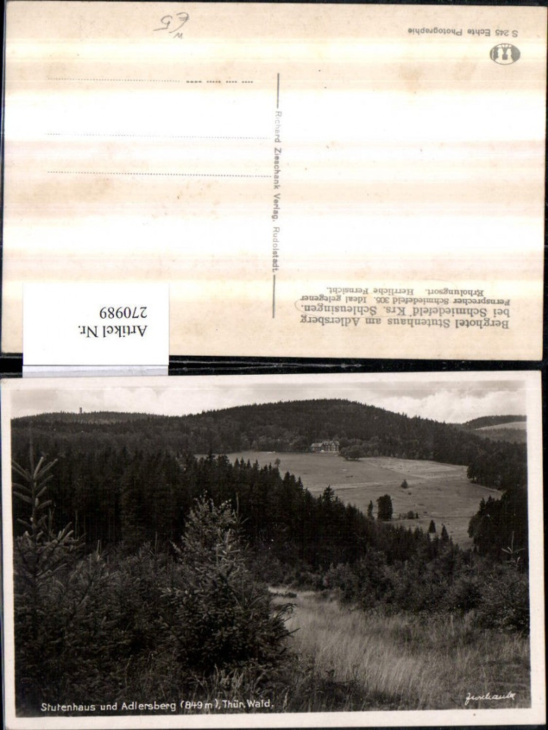 270989,Stutenhaus u. Adlersberg Berghotel b. Schmiedefeld