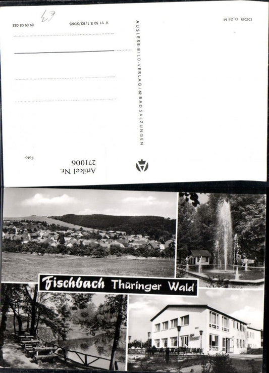 271006, Fischbach Total Fountain FDGB Recreation Home Multi-view postcard