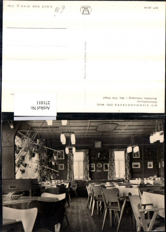 271011, Siegmundsberg Restaurant Hiftenberg Interior view