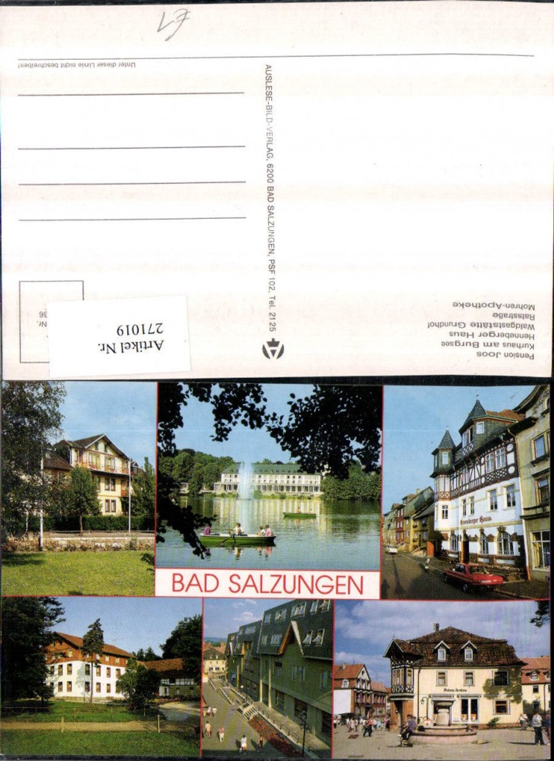 271019, Bad Salzungen Pension Kurhaus Henneberger Haus Waldgaststätte Ratsstraße Multi-image map