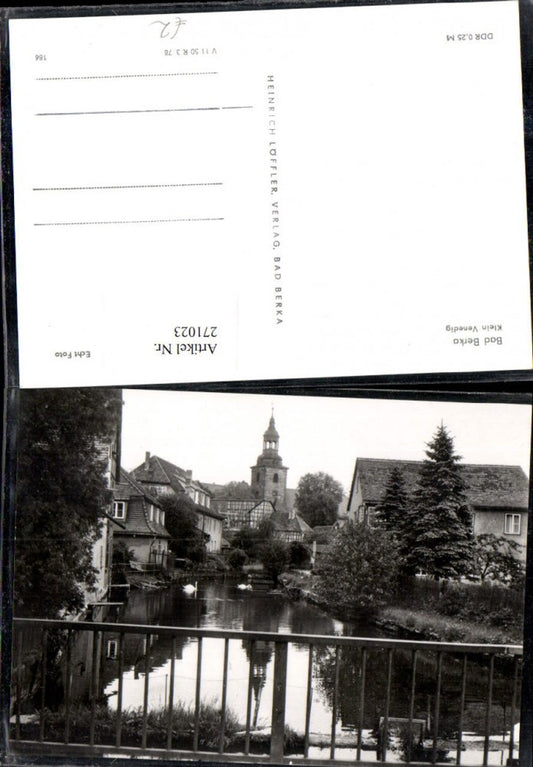 271023, Bad Berka Little Venice Church Tower Multi-image postcard