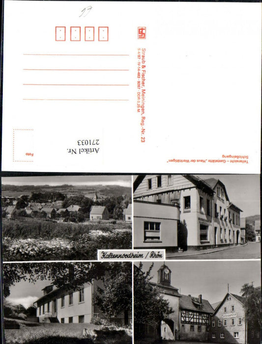 271033, Kaltennordheim Total Restaurant House of Workers Castle Entrance Multiview Map