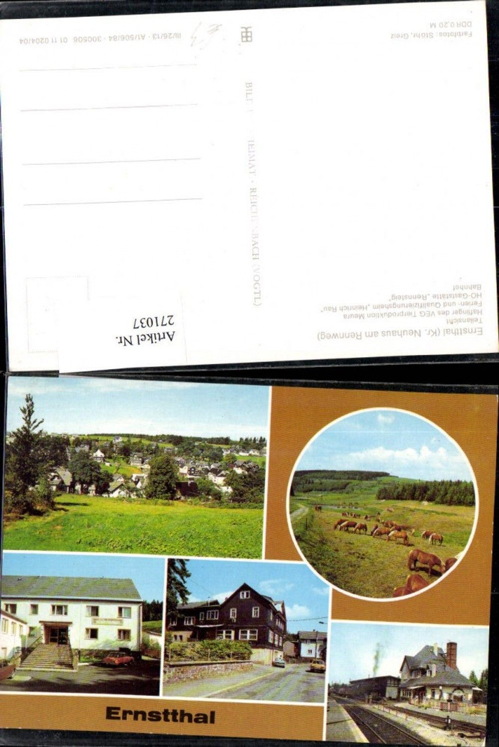271037,Ernstthal Totale Haflinger Ferienheim Heinrich Rau HO-Gaststätte Bahnhof Mehrbildkarte