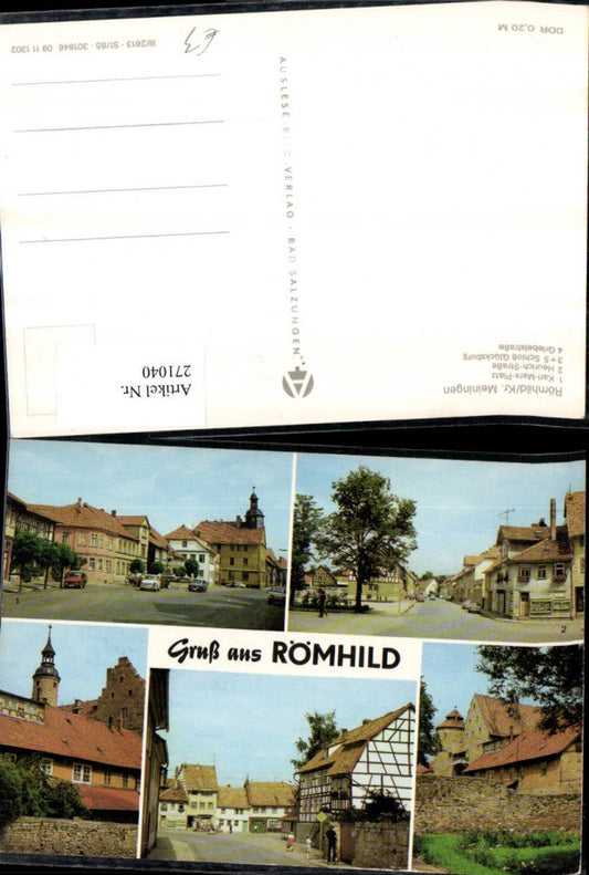 271040, Römhild Karl-Marx-Platz Heurich-Straße Glücksburg Castle Griebelstraße Multi-view map