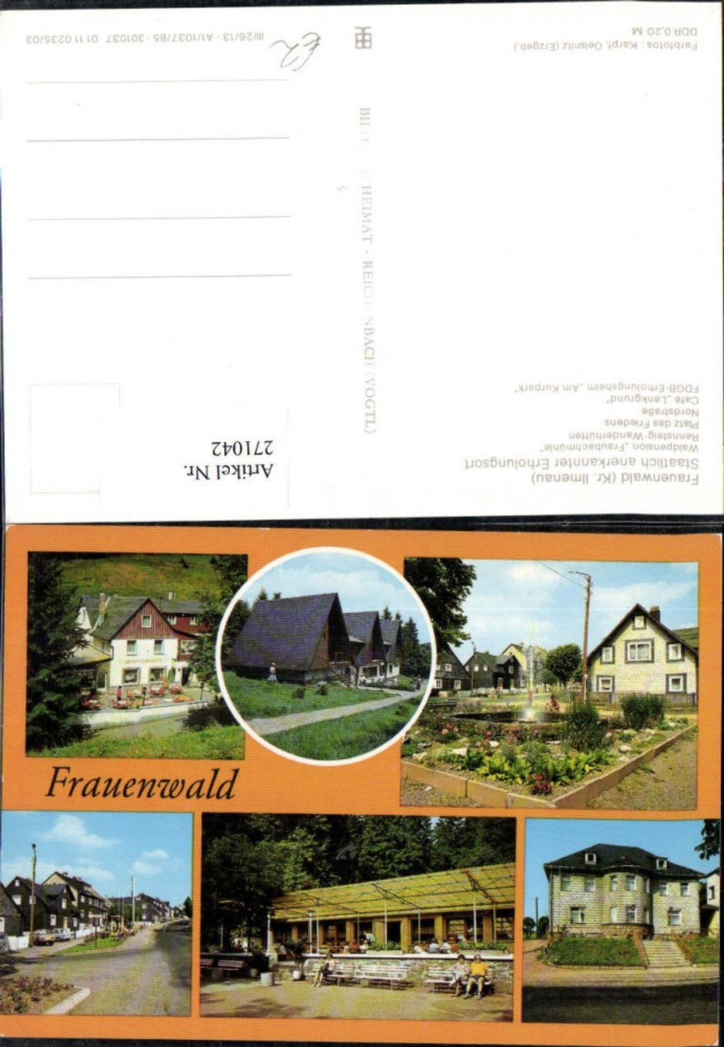 271042, Frauenwald Waldpension Rennsteig-Wanderhütten Platz d. Friedens Nordstraße Cafe Multi-image map