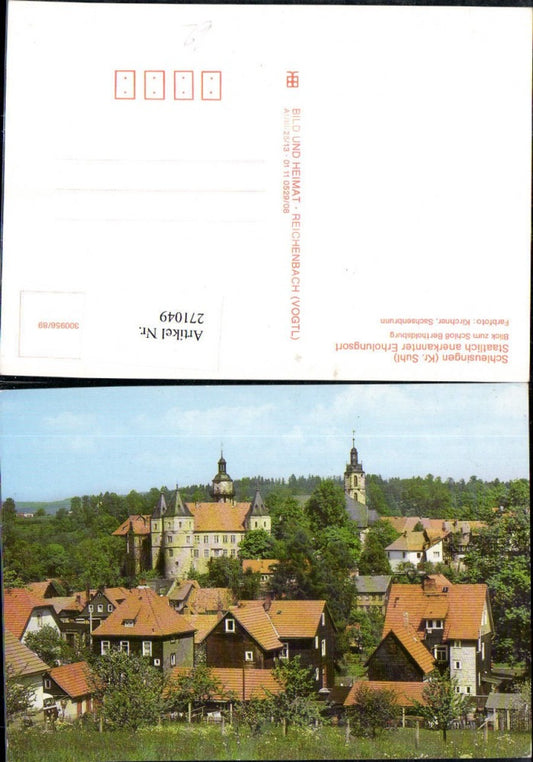 271049, Schleusingen Partial view View towards Bertholdsburg Castle