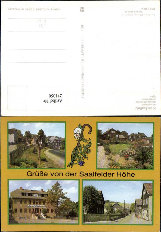 271050, Greetings from Saalfelder Höhe Arnsgereuth Kleingeschwenda Hoheneiche Eyba Gasthaus Multi-view map