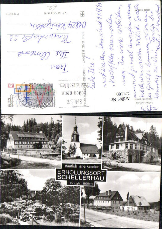 271100,Schellerhau im Erzgebirge Kirche Richtkrone Mehrbildkarte