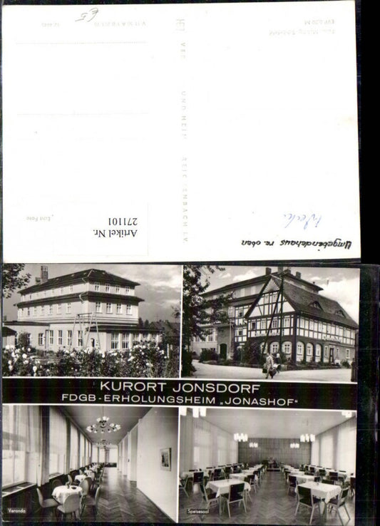 271101,Jonsdorf FDGB-Erholungsheim Jonashof Mehrbildkarte