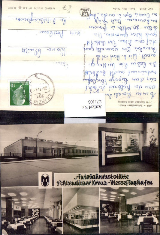 271103,Autobahnraststätte Schkeuditzer Kreuz Kursdorf über Leipzig Mehrbildkarte
