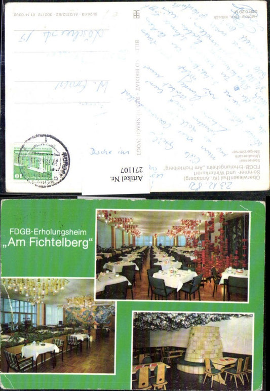 271107,Oberwiesenthal FDGB-Erholungsheim Am Fichtelberg Mehrbildkarte