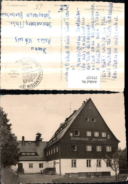 271127,Frauenstein im Erzgebirge FDJ-Jugendherberge Max Roscher pub VEB
