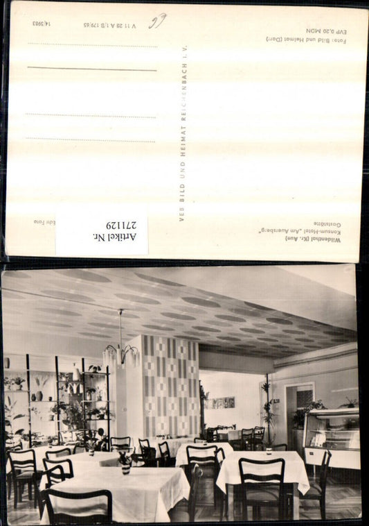 271129,Wildenthal Konsum-Hotel am Auersberg Gaststätte Innenansict