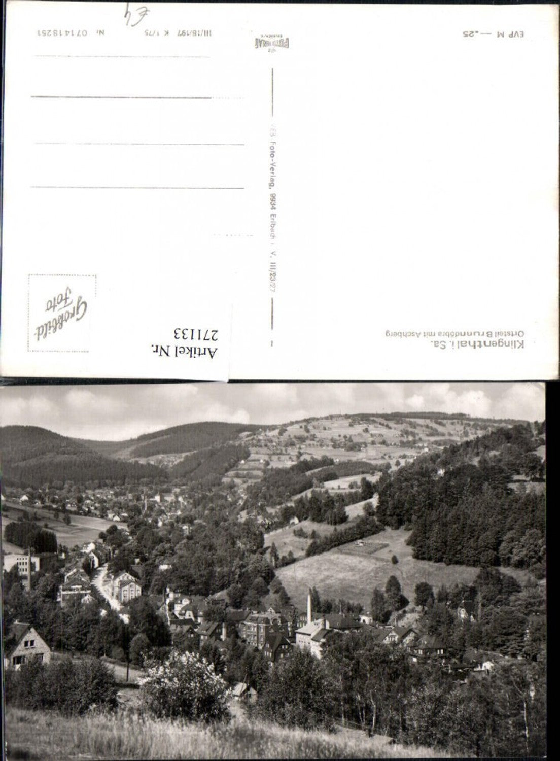 271133,Klingenthal in Sachsen Brunndöbra m. Aschberg Totale