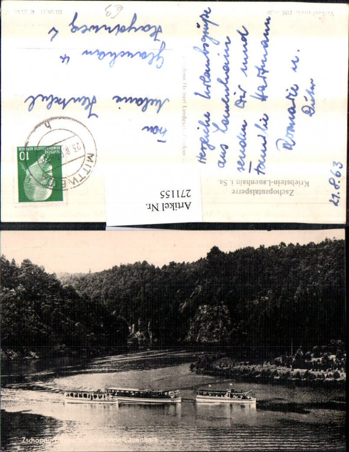 271155,Zschopautalsperre Kriebstein-Lauenhain in Sachsen Boote