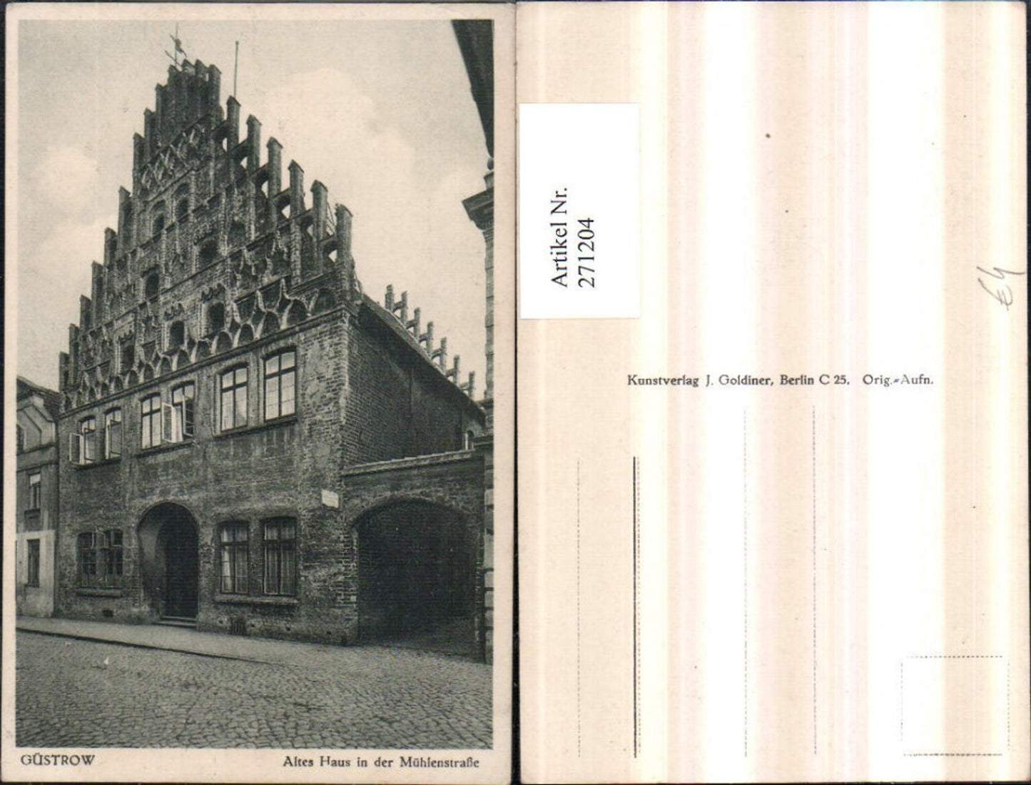 271204,Güstrow Altes Haus in d. Mühlenstraße