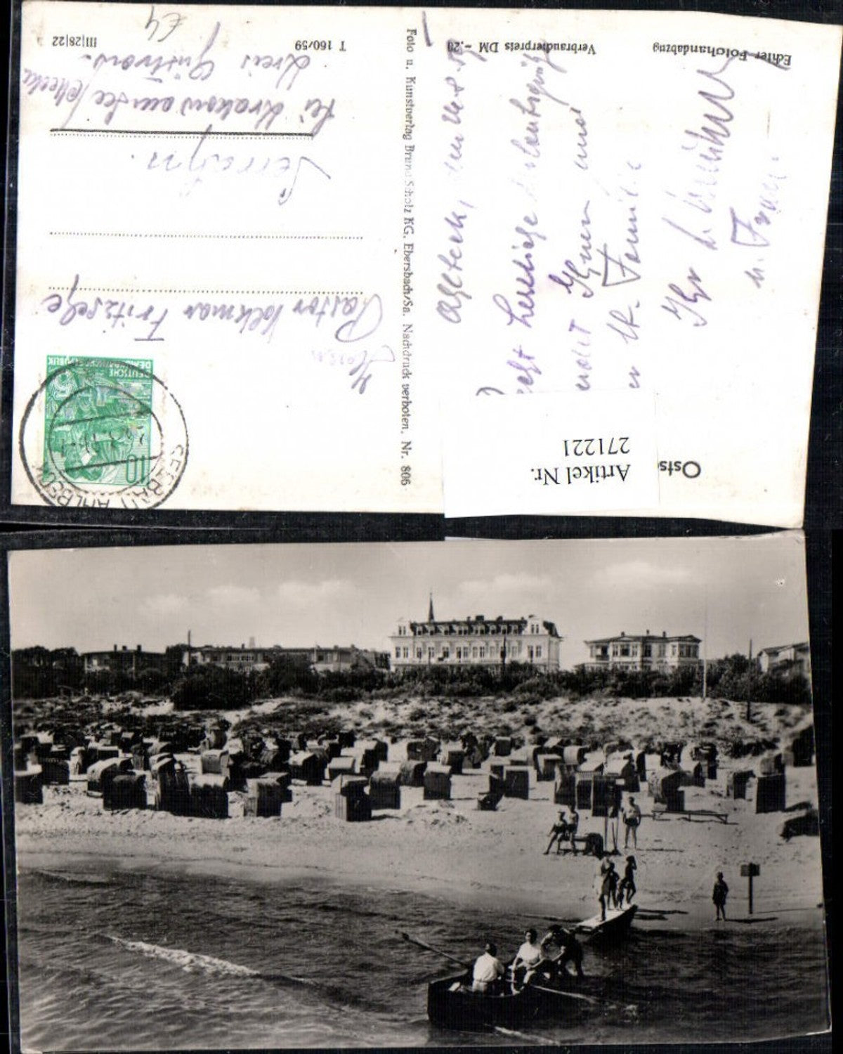 271221,Ostseebad Ahlbeck Strand Strandleben Strandkörbe Ruderboot