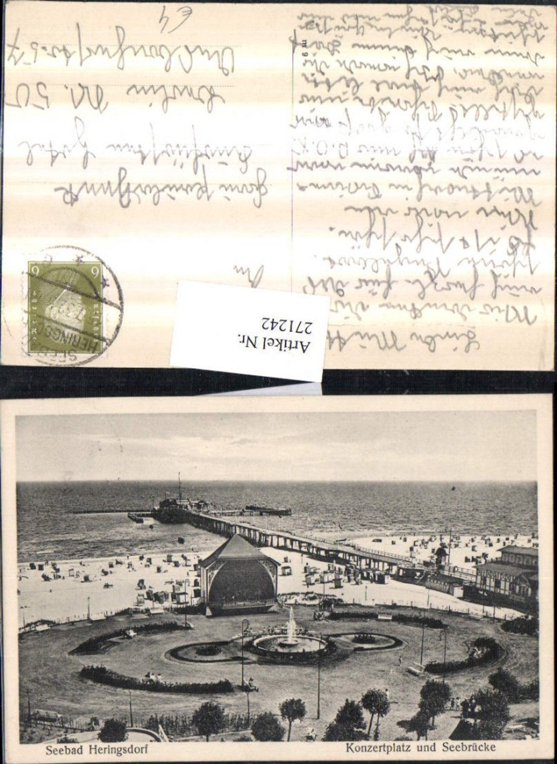 271242,Seebad Heringsdorf Strand Konzertplatz u. Seebrücke
