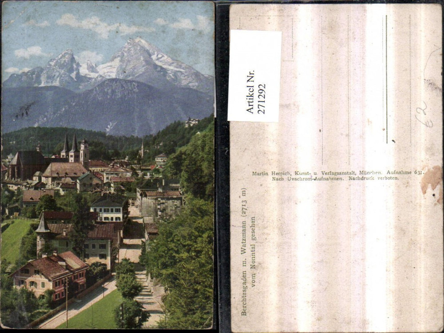271292,Berchtesgaden Totale m. Watzmann vom Nonntal gesehen Bergkulisse
