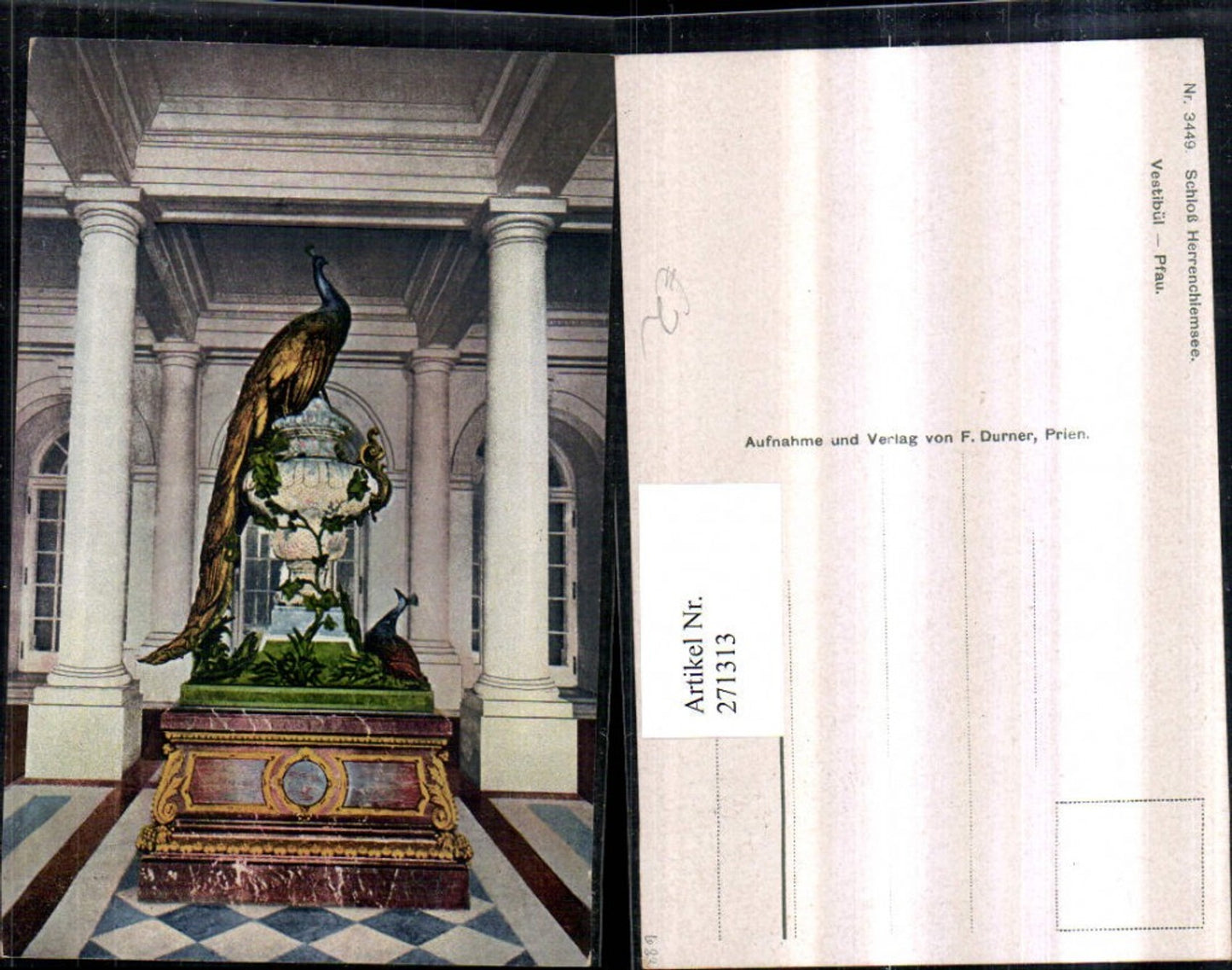 271313,Schloss Herrenchiemsee Vestibül Pfau