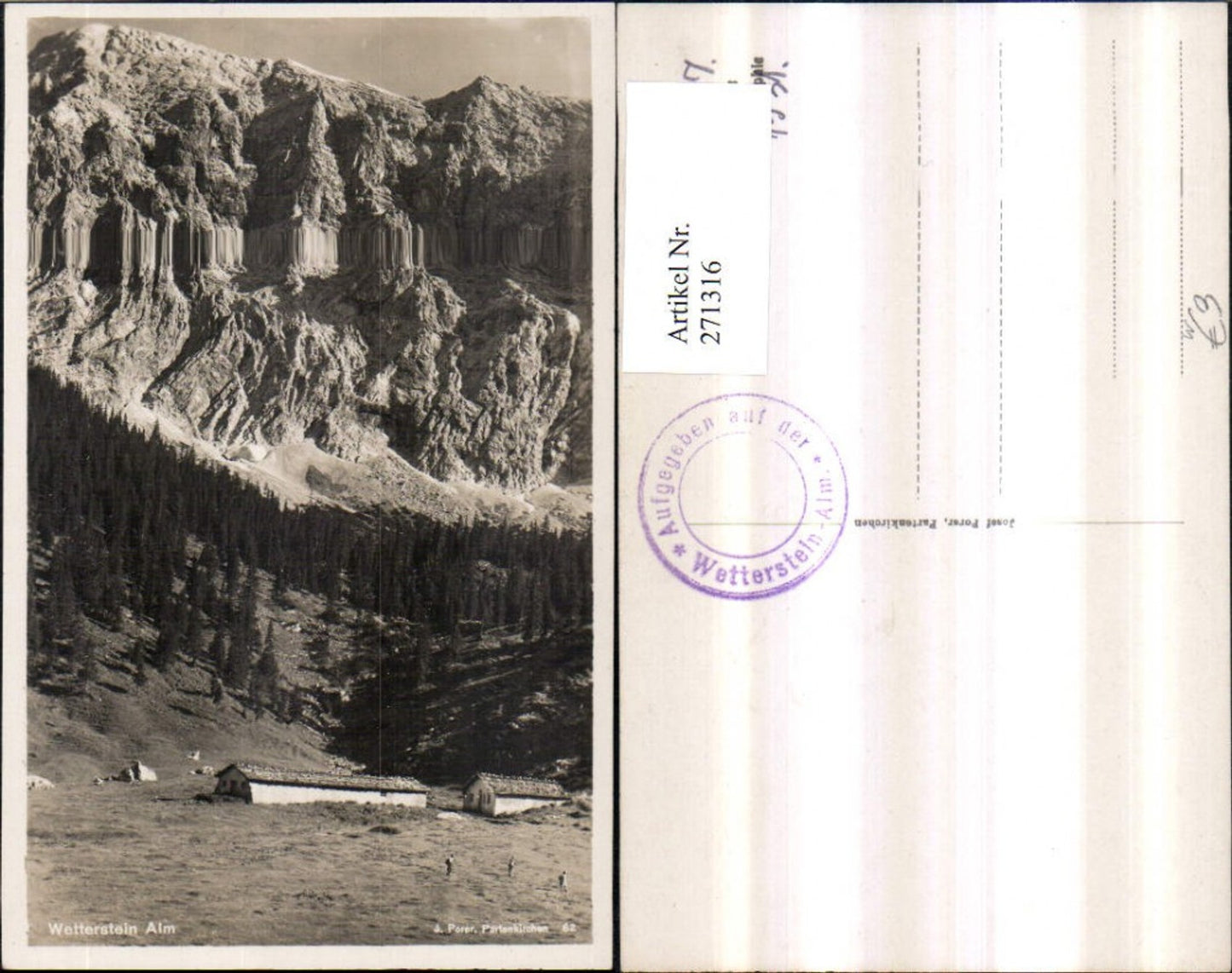 271316,Wetterstein-Alm b. Garmisch-Partenkirchen Bergkulisse