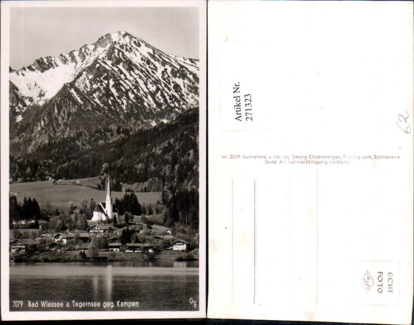 271323,Bad Wiessee am Tegernsee Totale geg. Kampen Bergkulisse