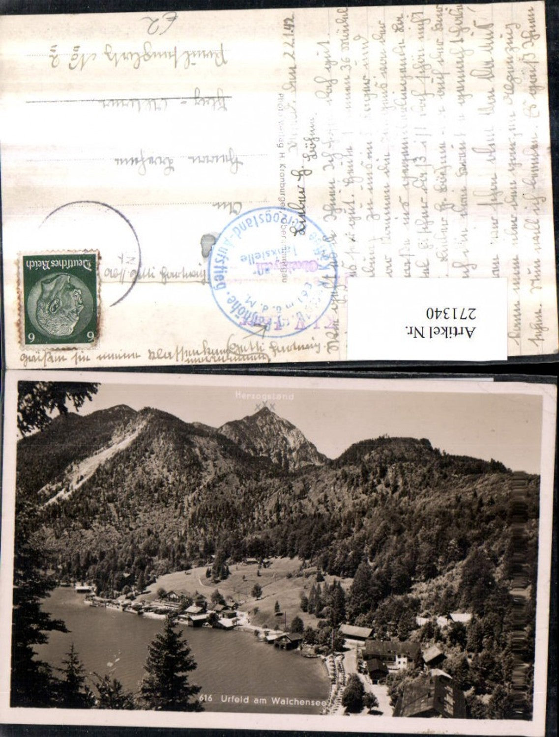 271340,Urfeld am Walchensee m. Herzogstand Bergkulisse