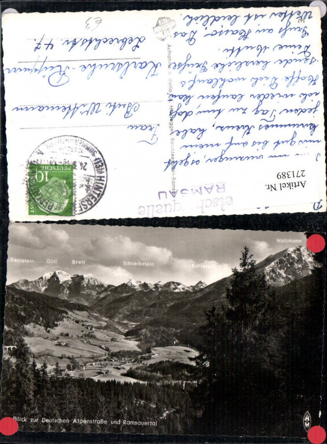 271389,Blick zur Deutschen Alpenstraße u. Ramsauertal Bergkulisse