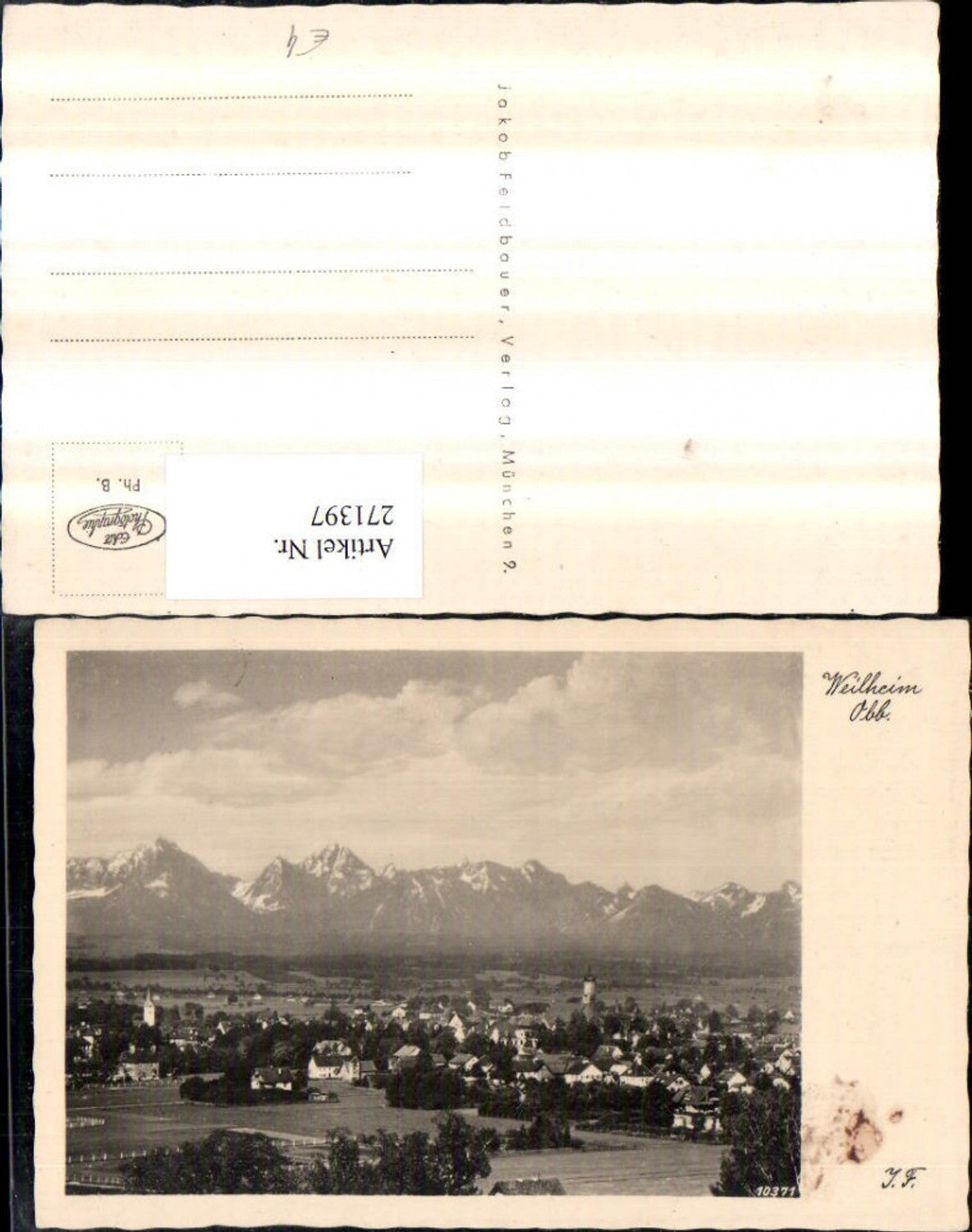 271397,Weilheim Totale Bergkulisse