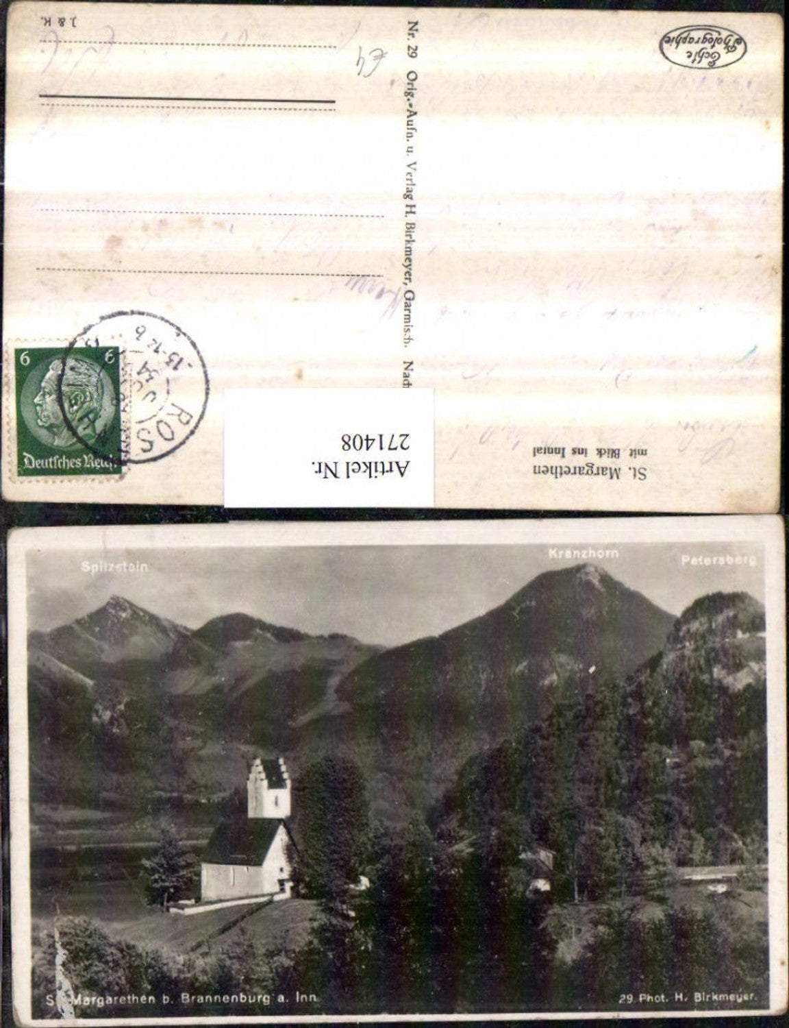 271408,St. Margarethen Kirche b. Brannenburg am Inn m. Blick ins Inntal Bergkulisse