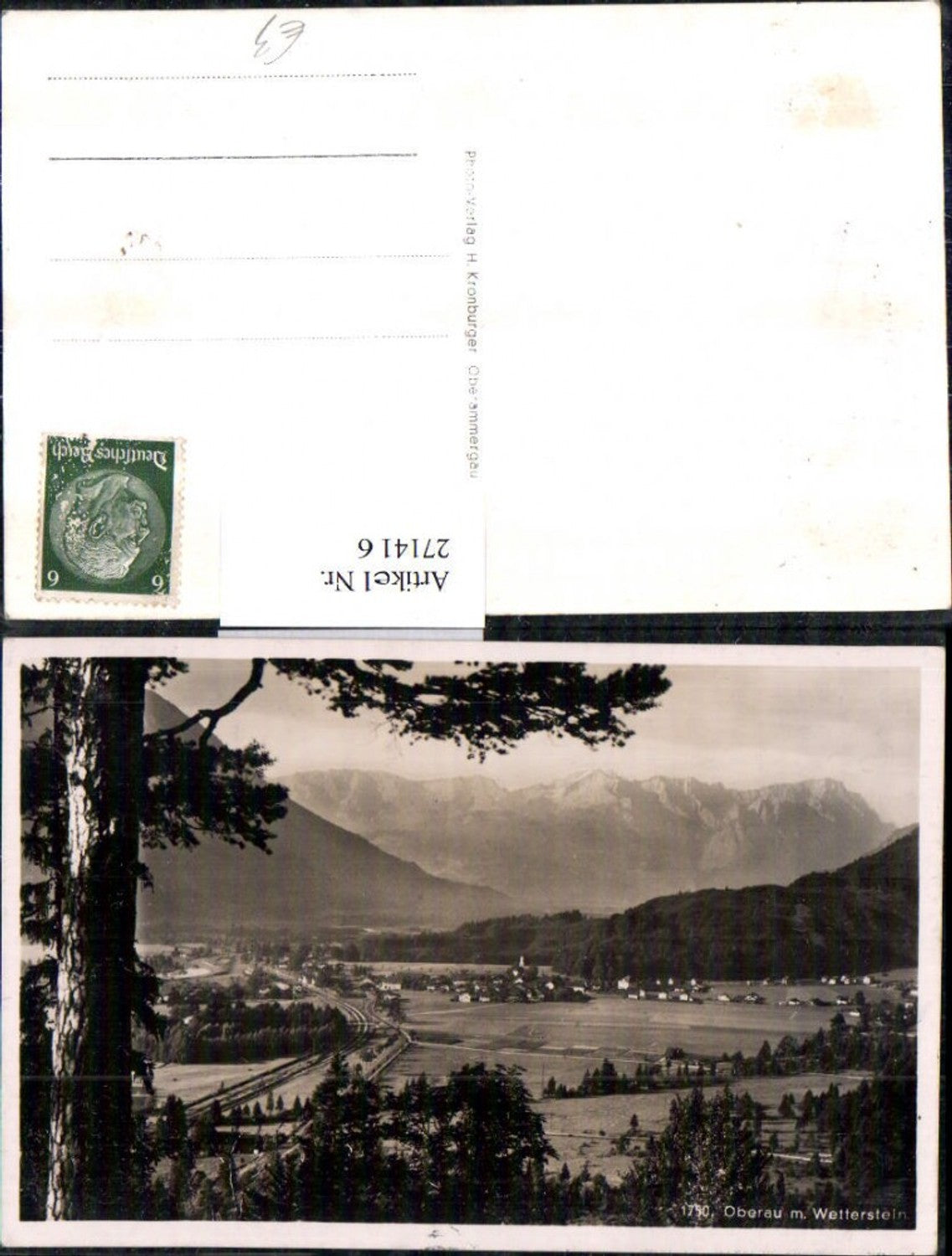 271416,Oberau Totale m. Wetterstein Bergkulisse