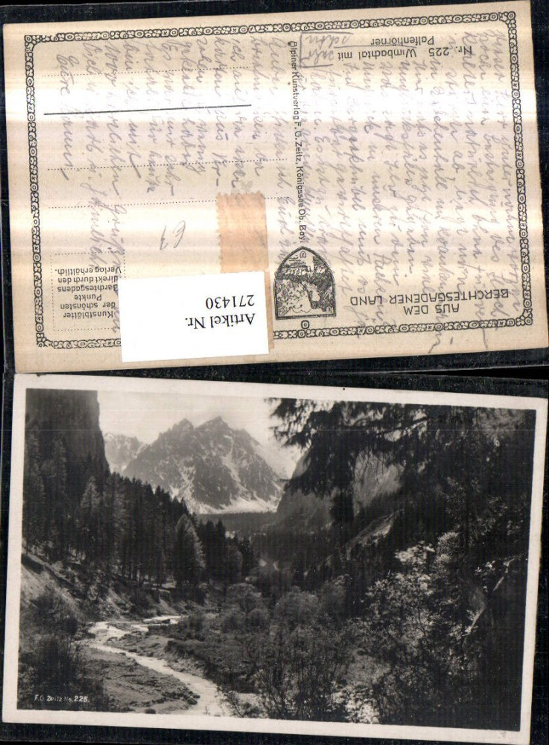271430,Wimbachtal m. Palfenhörner b. Ramsau Berchtesgaden Partie Bergkulisse