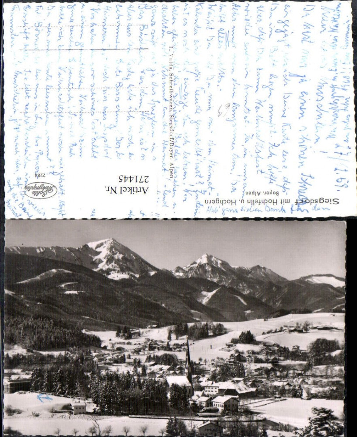 271445,Siegsdorf Totale m. Hochfelln u. Hochgern Bergkulisse Winterbild